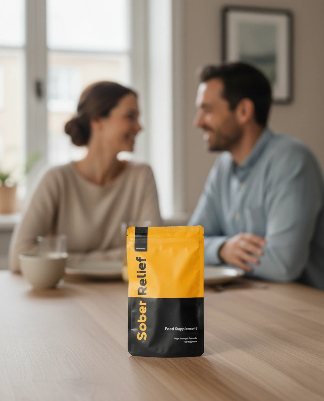 sober relief stop drinking alcohol supplements couple happy now they have stopped drinking